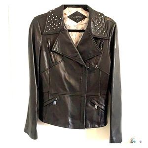 Via Spiga Black Leather Jacket